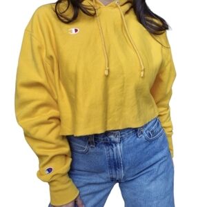Champion Women's Yellow Hoodie Sweater